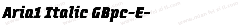 Aria1 Italic GBpc-E字体转换